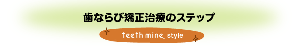 歯ならび矯正治療のステップ