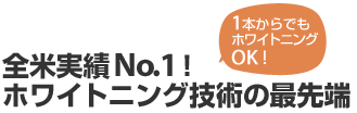 全米実績No.1!ホワイトニング技術の最先端